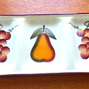 RARE Tuscan PIER-1  3 Compartment Fruit Serving Platter